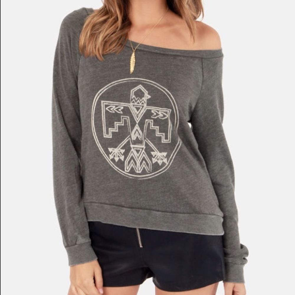 Billabong grey sweater Aztec design